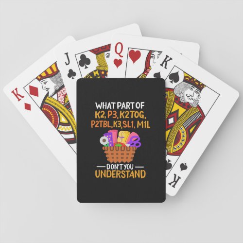 Knitting Funny Knitting Quotes Poker Cards