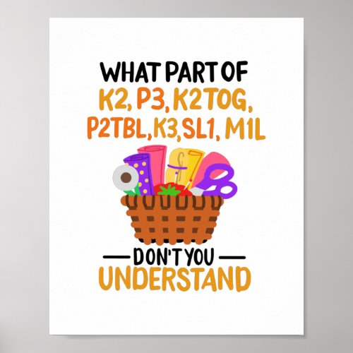 Knitting Funny Knitting Quotes Poster
