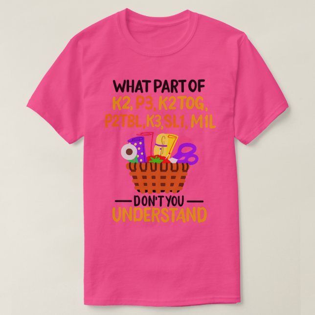 Knitting Funny Knitting Quotes T-Shirt (Design Front)