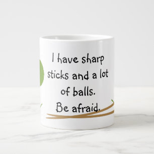 Knitting Funny Original Phrase Giant Coffee Mug