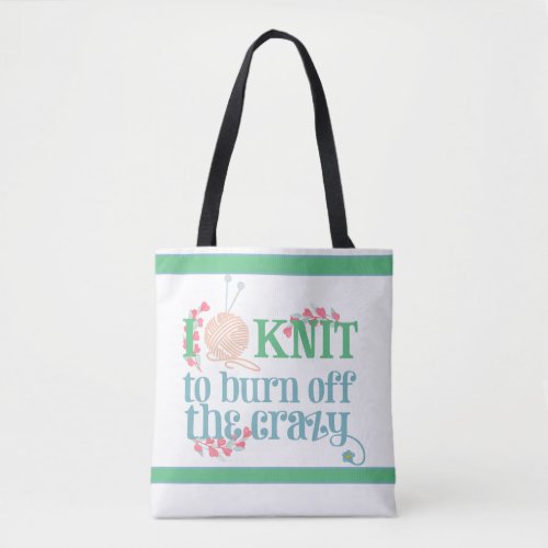 Knitting Funny Quote _ I Knit _ Knitters Project Tote Bag
