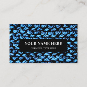 Knitting Garter Stitch Blue Texture Business Card