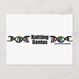Knitting Genius Postcard