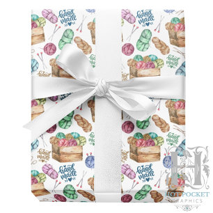 Knitting Gift Wrapping Paper