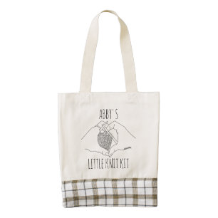 Knitting Heart Hands Line Drawing Zazzle HEART Tote Bag