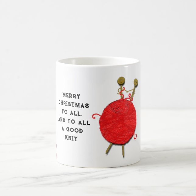 Knitting Holiday Gift Coffee Mug (Center)