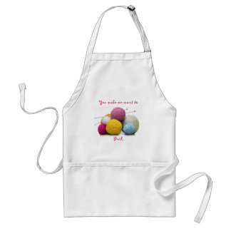 knitting humor adult apron
