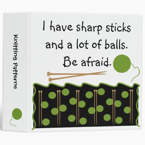 Knitting Humor Binder