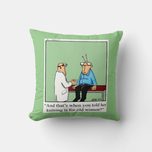 Knitting Humor Pillow Gift