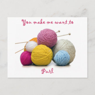 knitting humor postcard