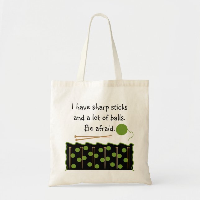 Knitting Humor  Tote Bag (Front)