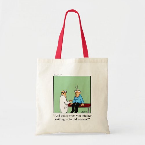 Knitting Humor Tote Bag Gift