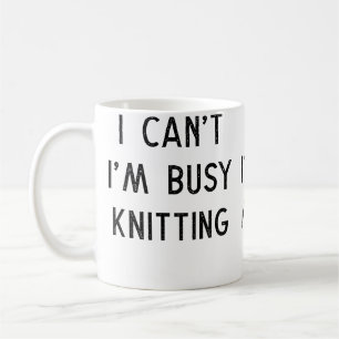 Knitting Idea For Her Knit Lover Busy Knitting Uni Coffee Mug