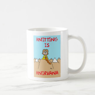 knitting is knirvana coffee mug