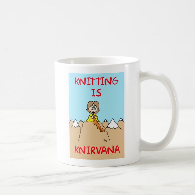 knitting is knirvana coffee mug (Right)