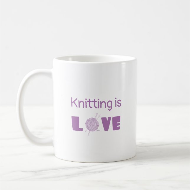 Knitting is Love Coffee Mug (Left)