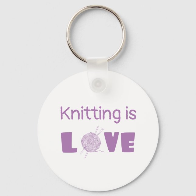 Knitting is Love Keychain (Front)