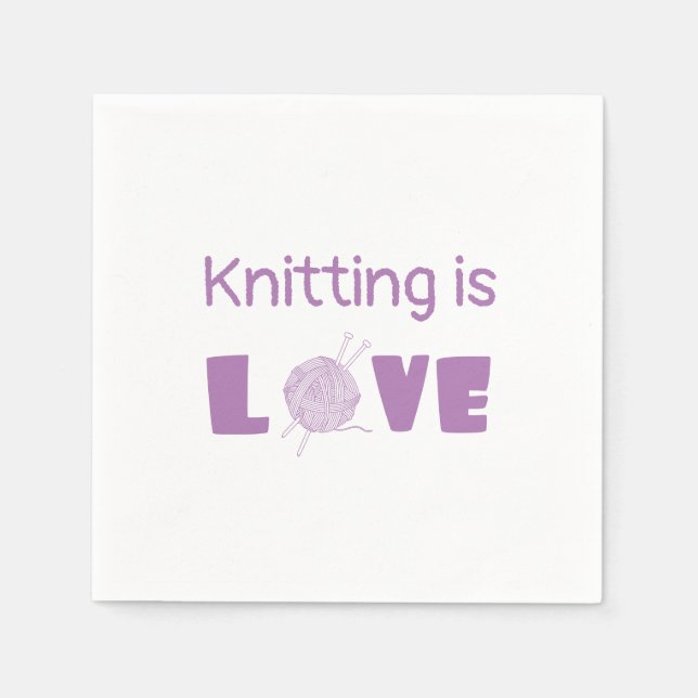 Knitting is Love Napkins (Front)