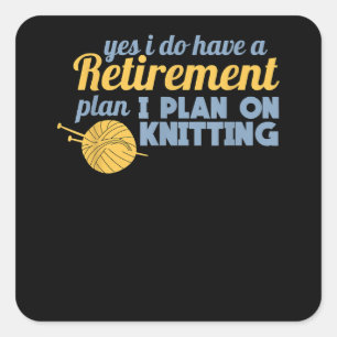 Knitting Is My Favorite Sport - Knitting Knitter C Square Sticker
