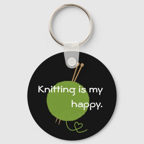 Knitting is My Happy Keychain