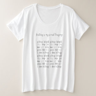 KNITTING IS MY SECOND LANGUAGE Plus Size T-Shirt