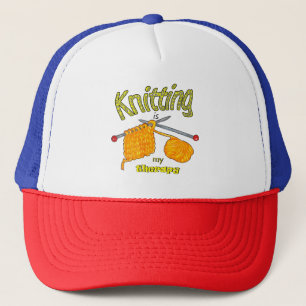 Knitting is My Therapy, Knitting lover Trucker Hat