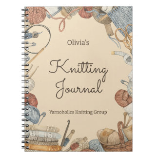 Knitting Journal For Knitting Lovers Personalized