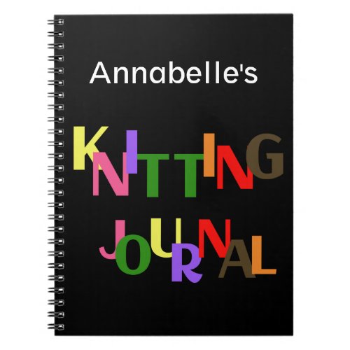 Knitting journal handmade crafting hobby notebook
