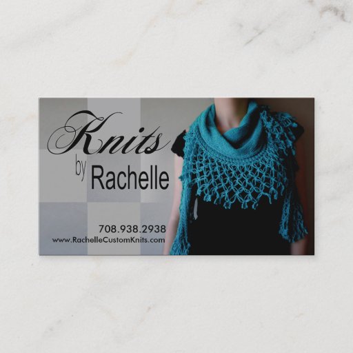 Customizable "Knitting" Knit, Crochet, Handmade, Crafts Business Card Template