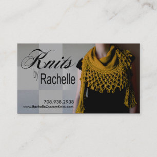 "Knitting" Knit, Crochet, Handmade, Crafts Business Card