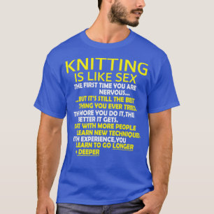 Knitting Knit Crochet Yarn T-Shirt