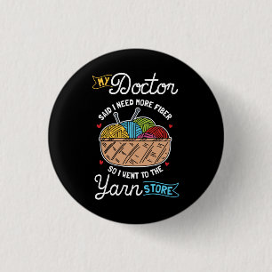 Knitting Knitter Button
