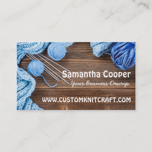 knitting/knitter Yarns Photography Business Card (Front)