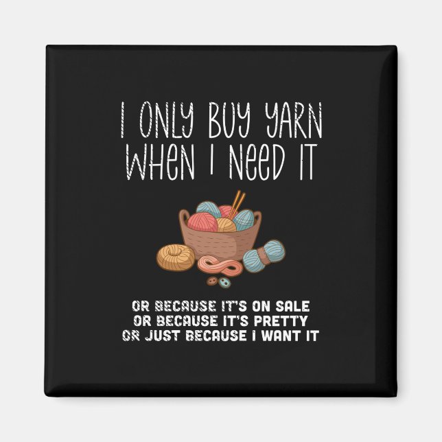 Knitting Knitting Basket Magnet (Front)