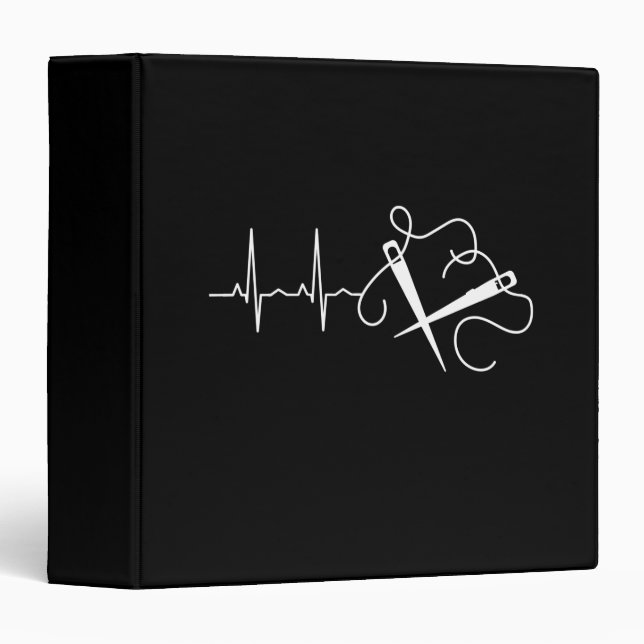 Knitting - Knitting Needles Heartbeat 3 Ring Binder (Front/Spine)