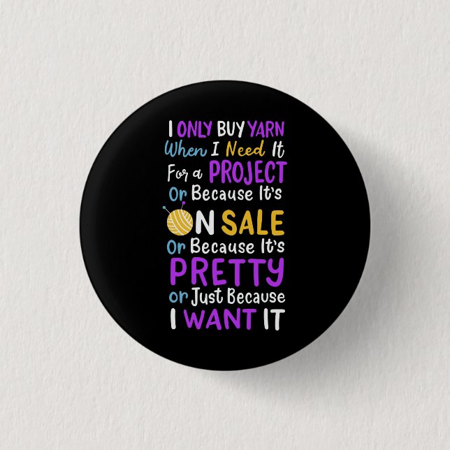 Knitting Knitting Wool Button (Front)