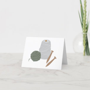 Knitting Letterpress Thank You Card