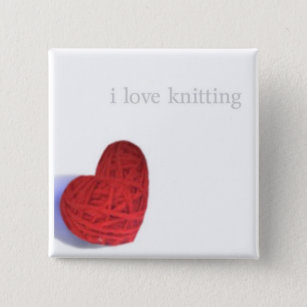 knitting love button