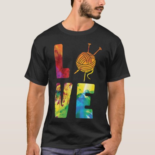 Knitting Love Watercolor T_Shirt