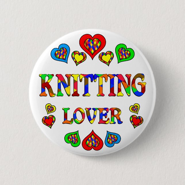 Knitting Lover Button (Front)