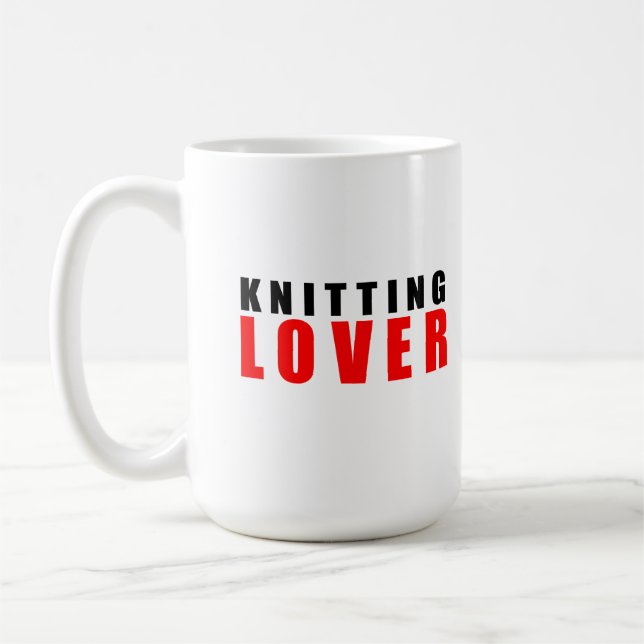 Knitting lover coffee mug (Left)