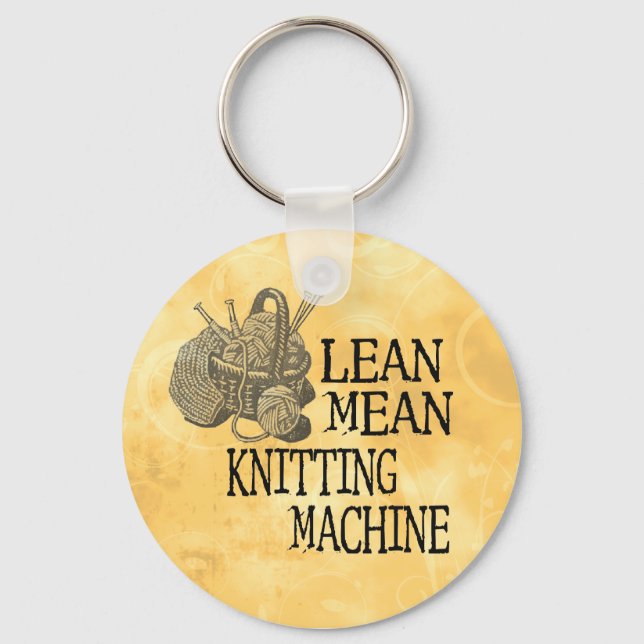 Knitting Machine Keychain (Front)