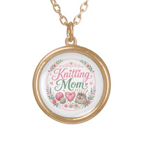 Knitting Mom Necklace