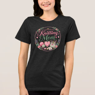 Knitting Mom - Women Tri-blend T-Shirt Shirt