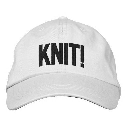 Knitting Monogram Embroidered Hat