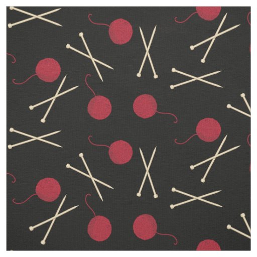 Knitting Needles and Yarn Craft Hobby Fabric