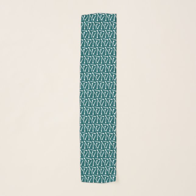 Knitting Needles Crafts Dark Color Scarf (Front)