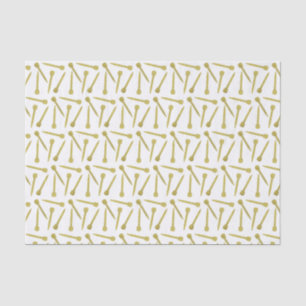 Knitting Needles Crafts Faux Gold Foil Texture Tissue Paper