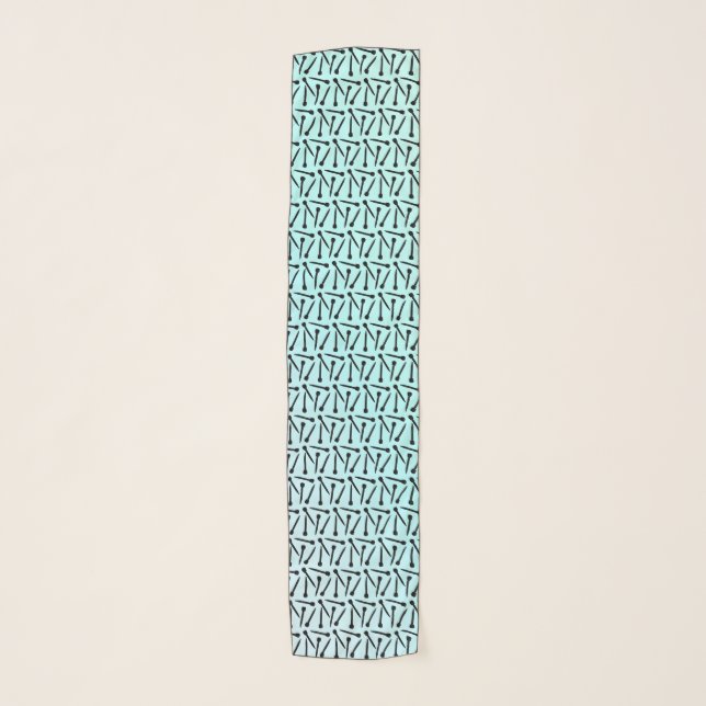 Knitting Needles Crafts Mint Scarf (Front)