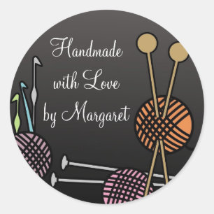 Knitting needles crochet hooks yarn gift tags